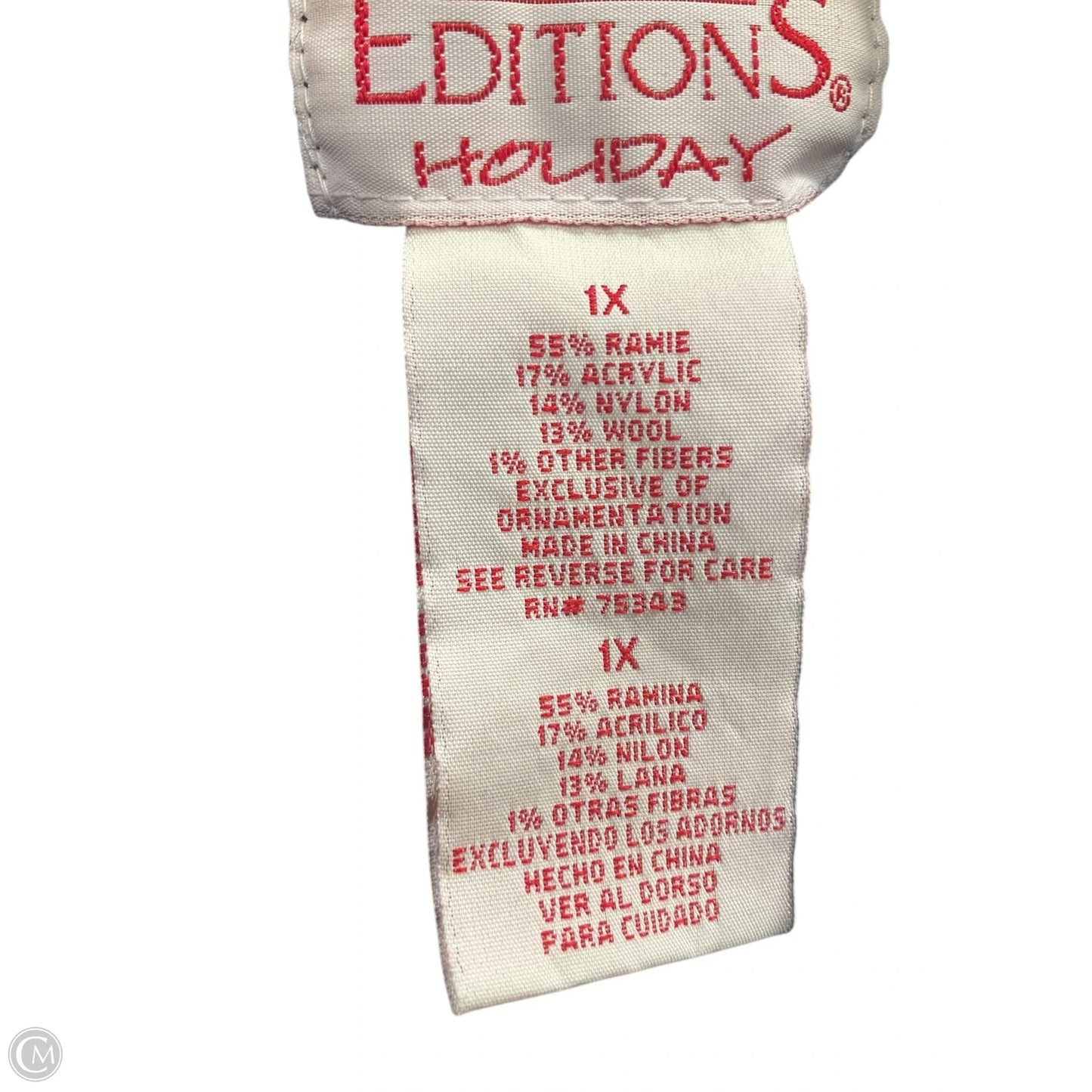 Sweater By Basic Editions In Blue, Size: 1x