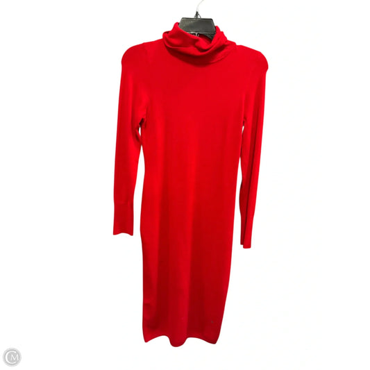 Dress Casual Midi By Express In Red, Size: Xs