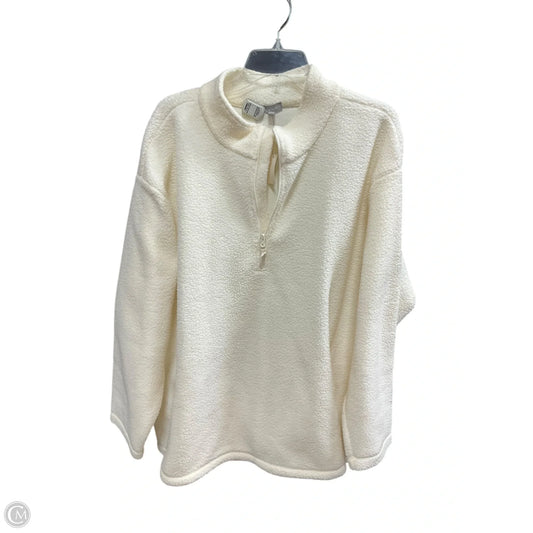 Jacket Fleece By Talbots In Cream, Size: 3x