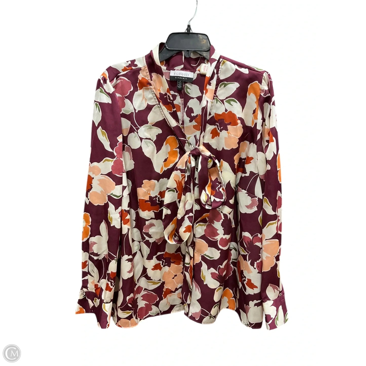 Top Long Sleeve By Eloquii In Floral Print, Size: 24
