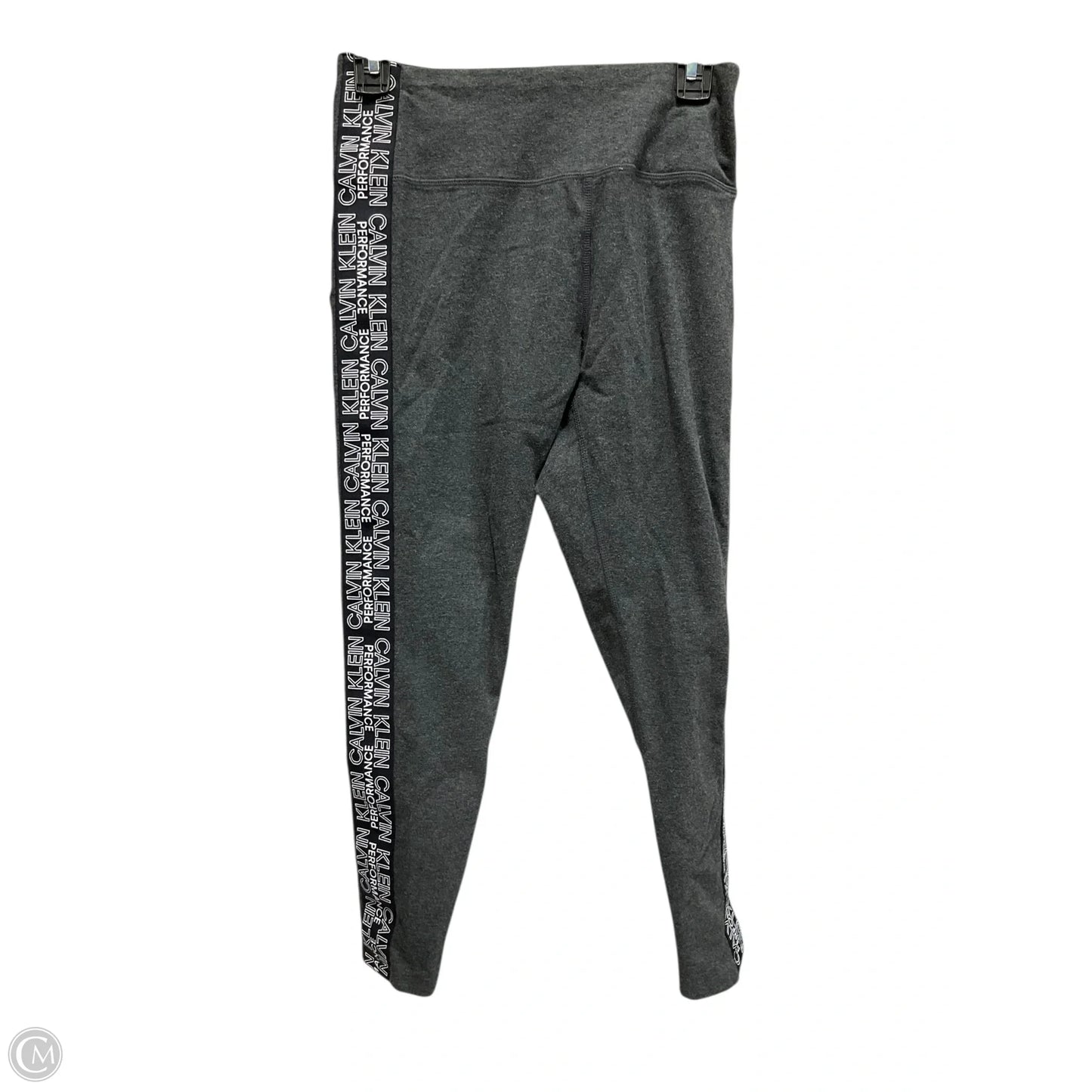 Athletic Leggings By Calvin Klein Performance In Grey, Size: M