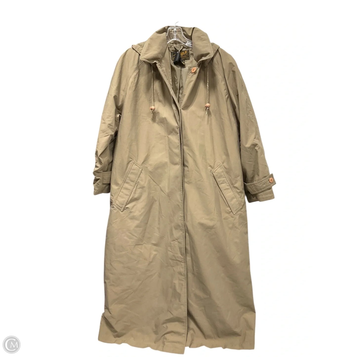 Coat Trench Coat By Eddie Bauer In Tan, Size: M