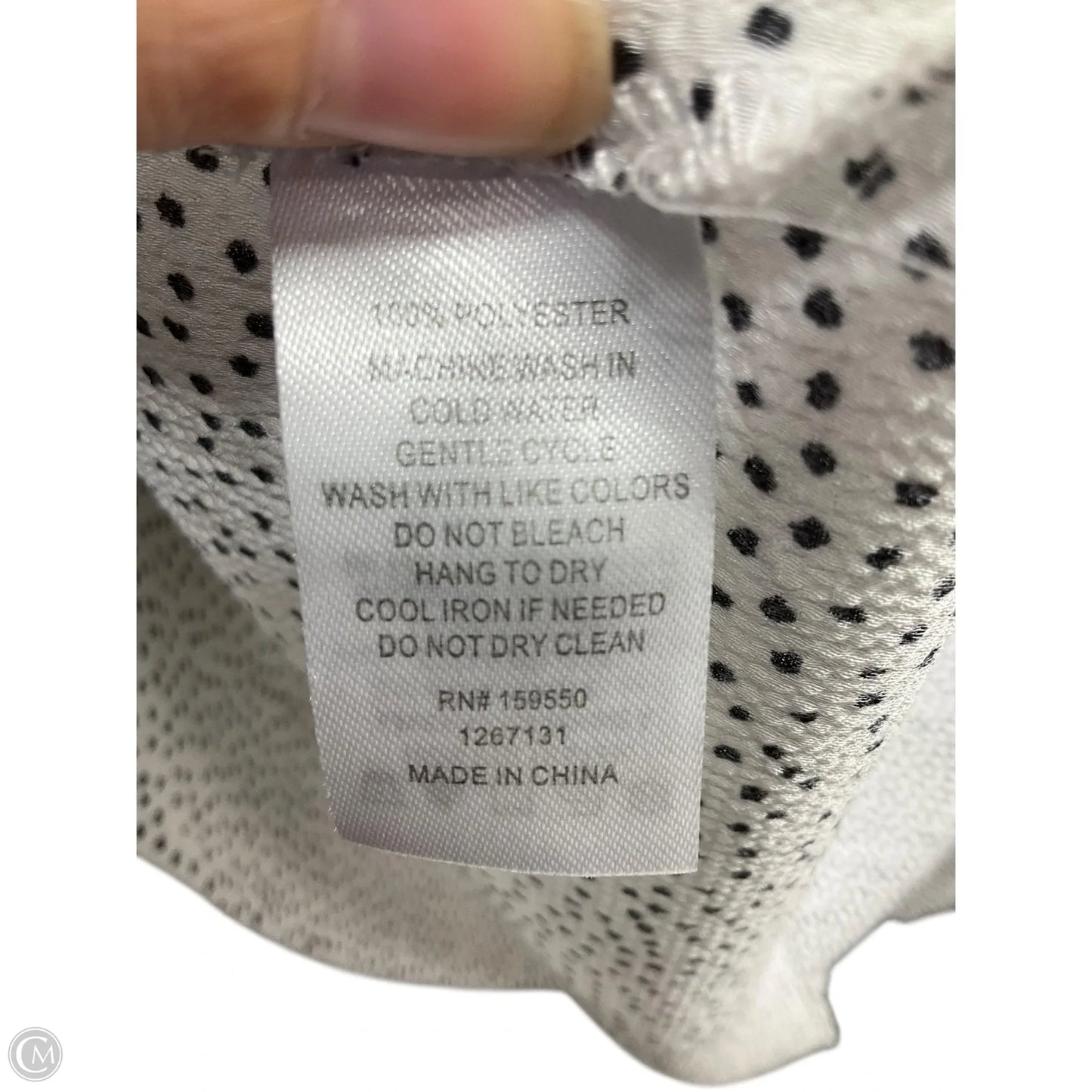 Top Long Sleeve By Maison Damelie In Polkadot Pattern, Size: L