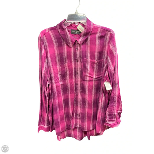 Blouse Long Sleeve By Lane Bryant In Striped Pattern, Size: 18