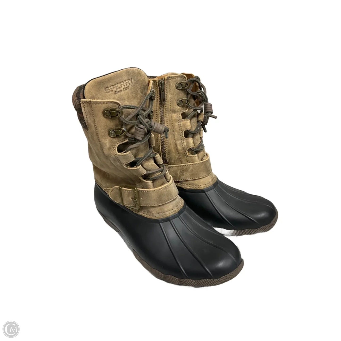 Boots Ankle Flats By Sperry In Beige, Size: 8.5