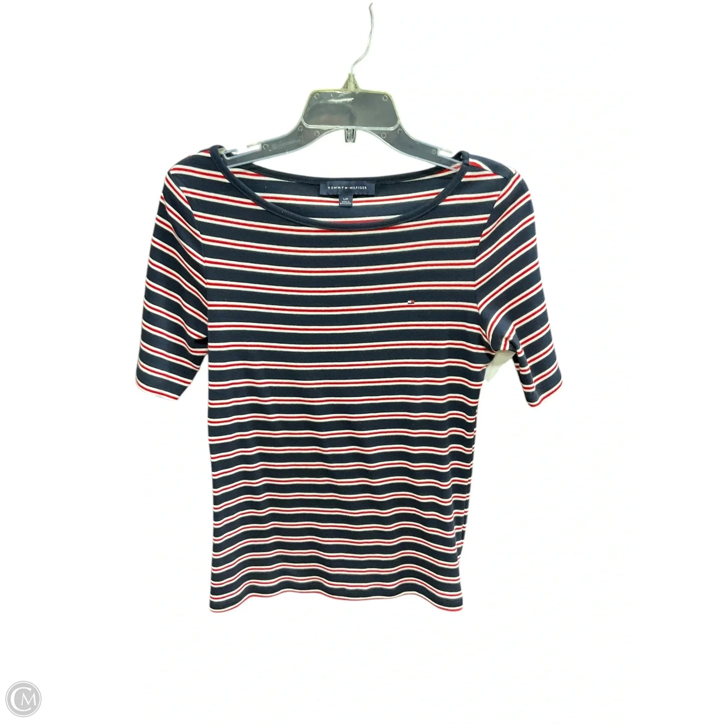 Top Short Sleeve By Tommy Hilfiger In Striped Pattern, Size: S