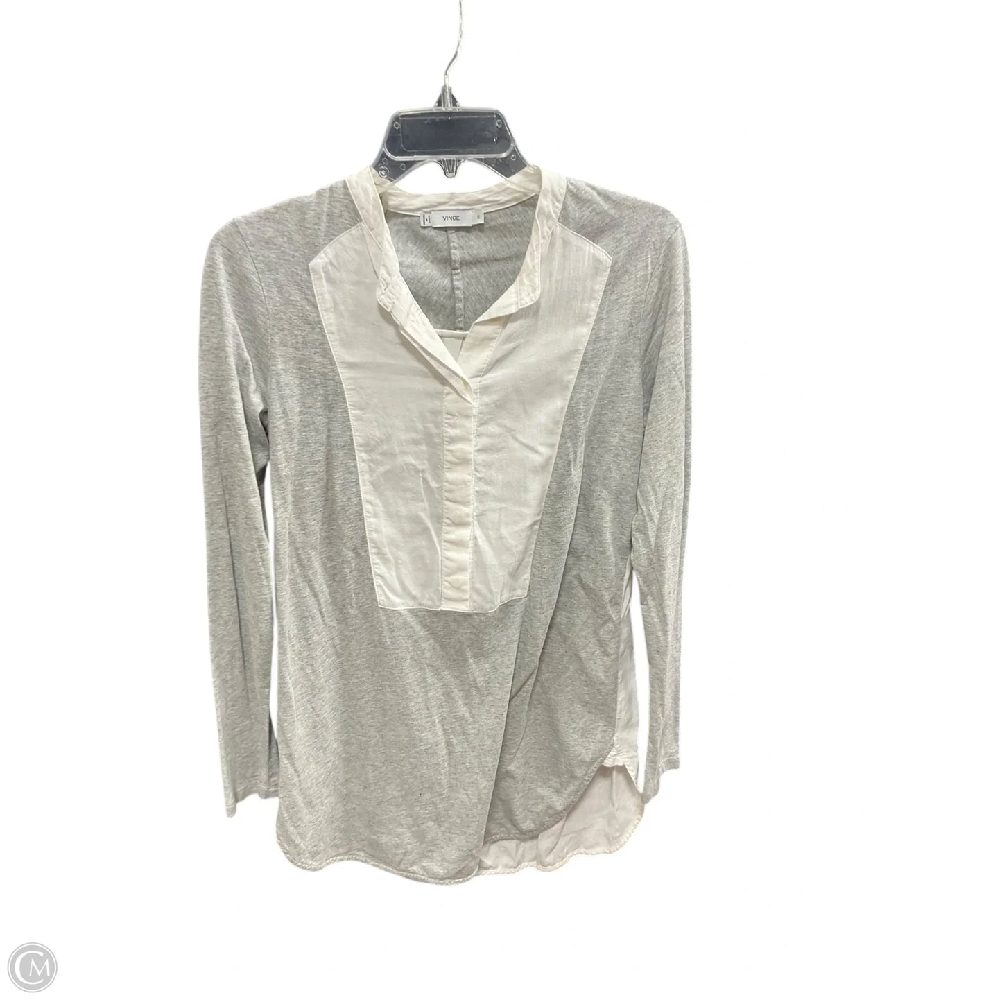 Top Long Sleeve By Vince In Grey, Size: Xs
