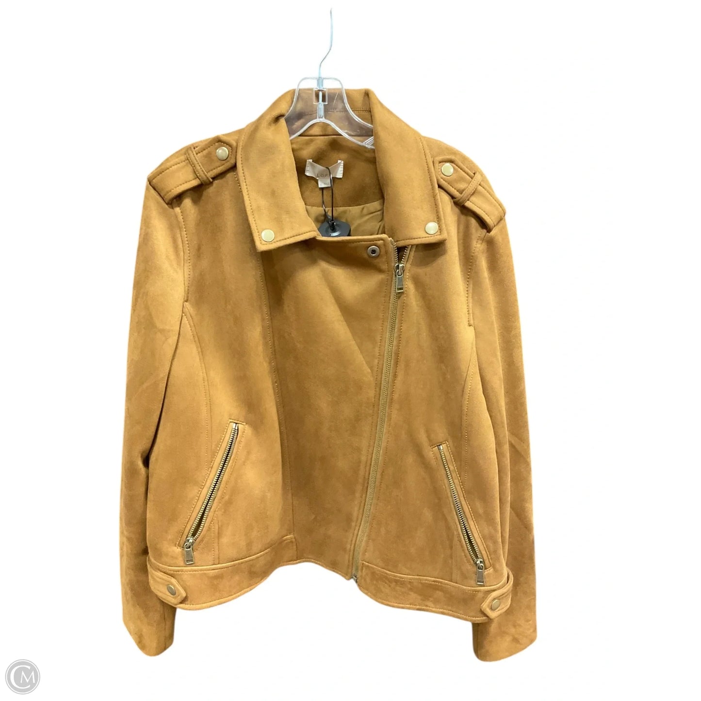 Jacket Moto By Loft In Brown, Size: Xl