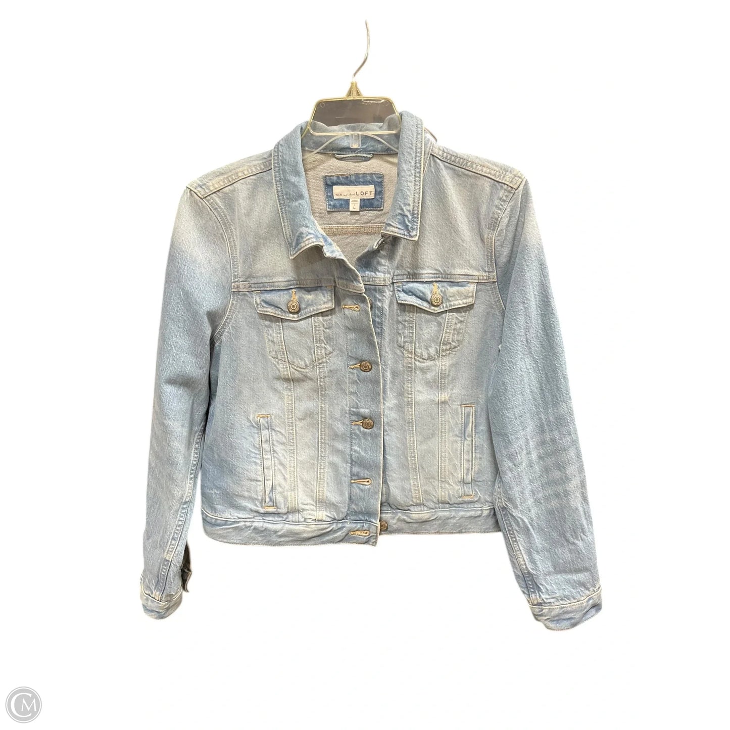 Jacket Denim By Loft In Blue Denim, Size: L