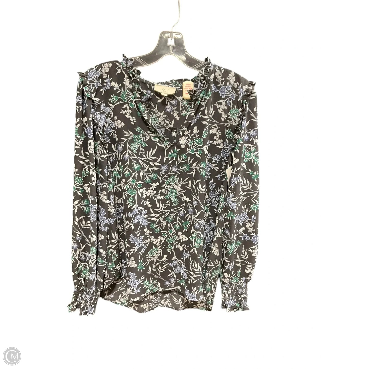Top Long Sleeve By Loft In Floral Print, Size: S