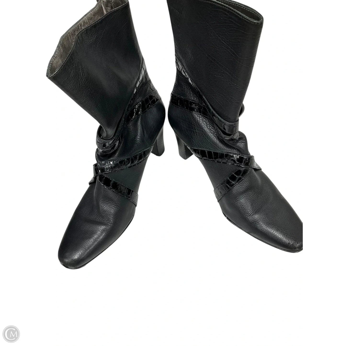 Boots Ankle Heels By Brighton In Black, Size: 8.5