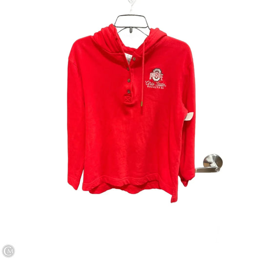 Sweatshirt Hoodie By Champion In Red, Size: L