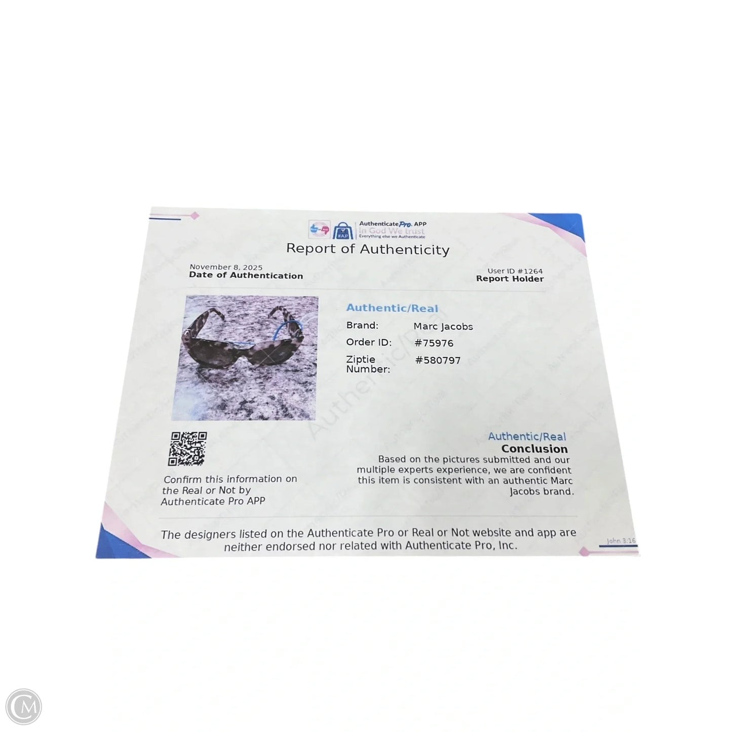 Sunglasses Luxury Designer By Marc Jacobs