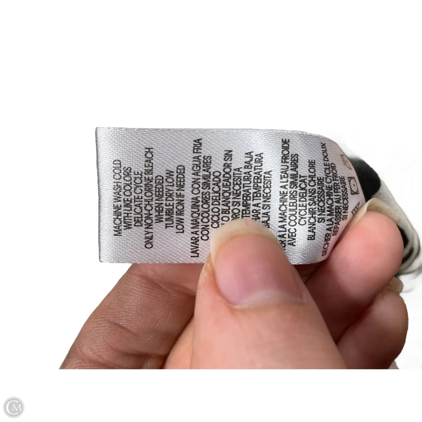 Blouse Designer By Karl Lagerfeld In Black & Tan, Size: M