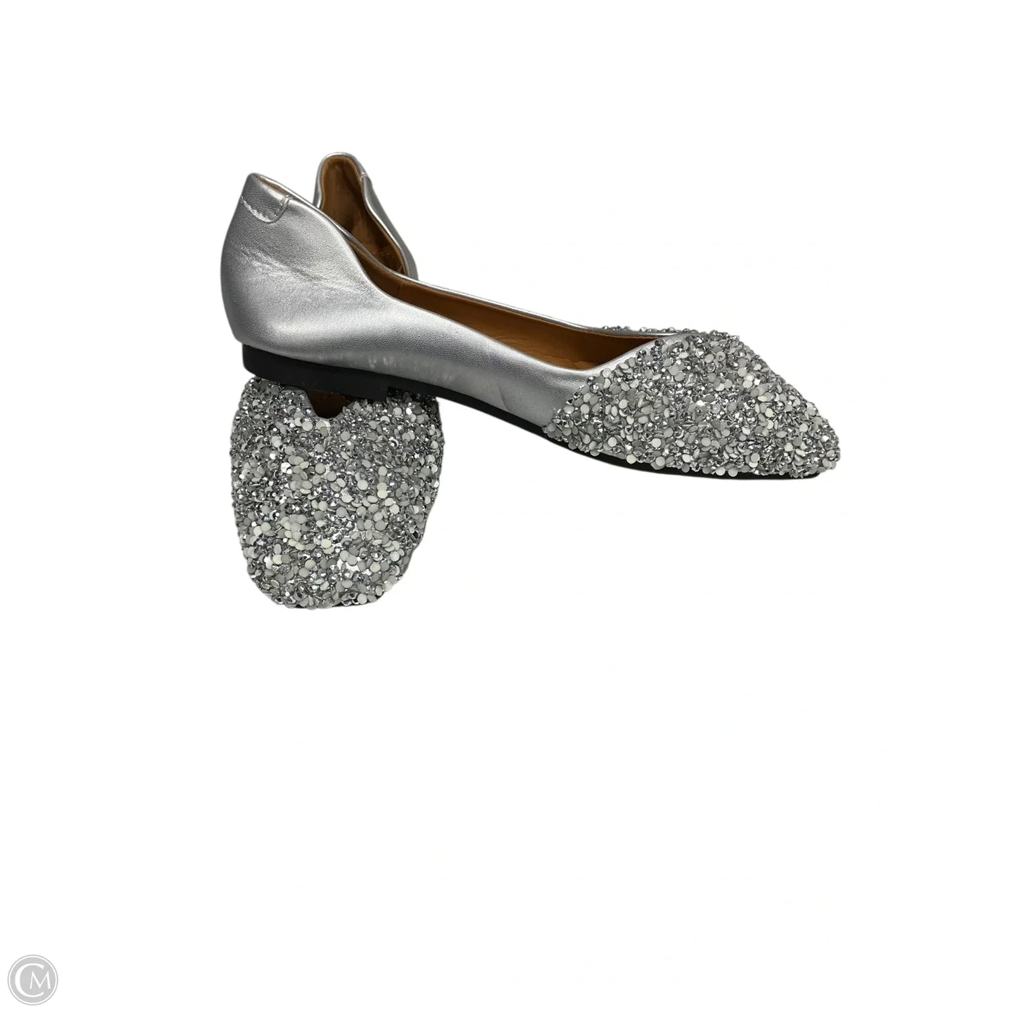 Shoes Flats By Clothes Mentor In Silver, Size: 6.5