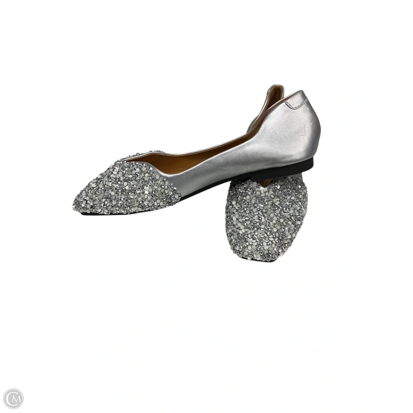 Shoes Flats By Clothes Mentor In Silver, Size: 6.5