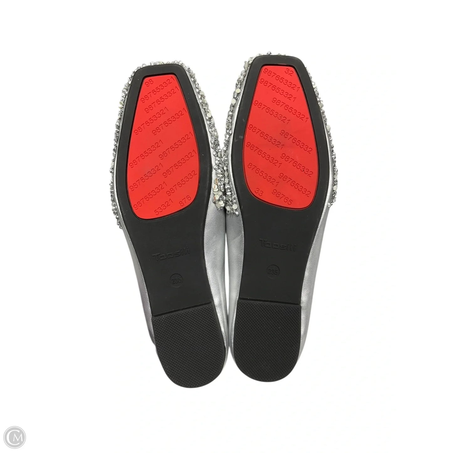 Shoes Flats By Clothes Mentor In Silver, Size: 6.5