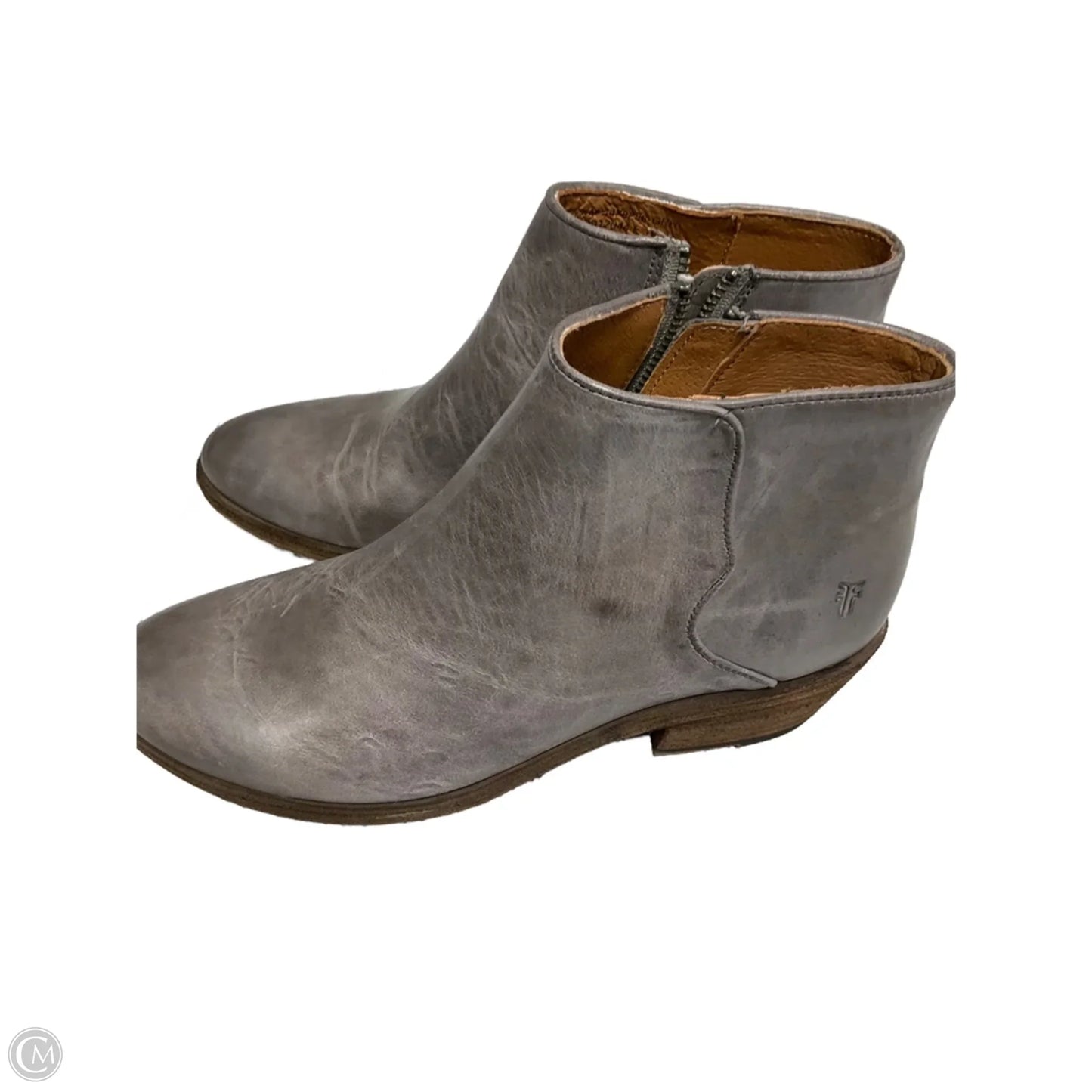 Boots Designer By Frye In Grey, Size: 7.5