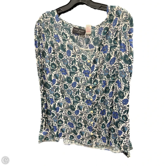 Top Long Sleeve By Lane Bryant In Blue & Green, Size: 14