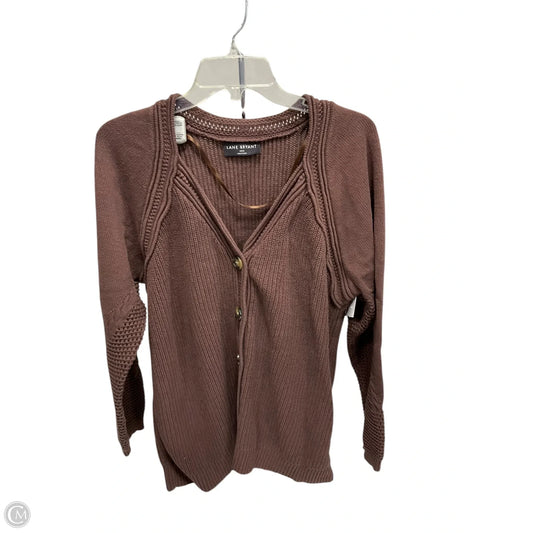 Cardigan By Lane Bryant In Brown, Size: 18