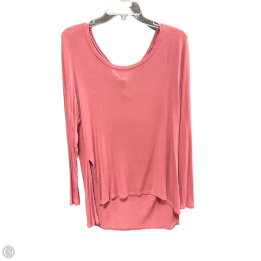 Top Long Sleeve By Cme In Pink, Size: Xl