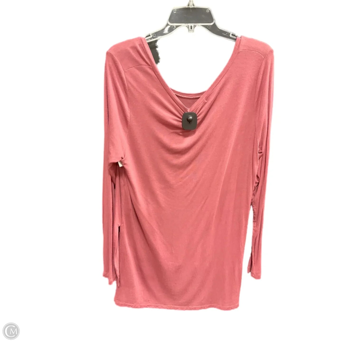 Top Long Sleeve By Cme In Pink, Size: Xl