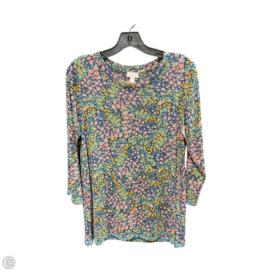 Top Long Sleeve By Logo In Blue & Pink, Size: S