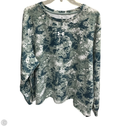 Athletic Sweatshirt Crewneck By Under Armour In Blue & Green, Size: 2x