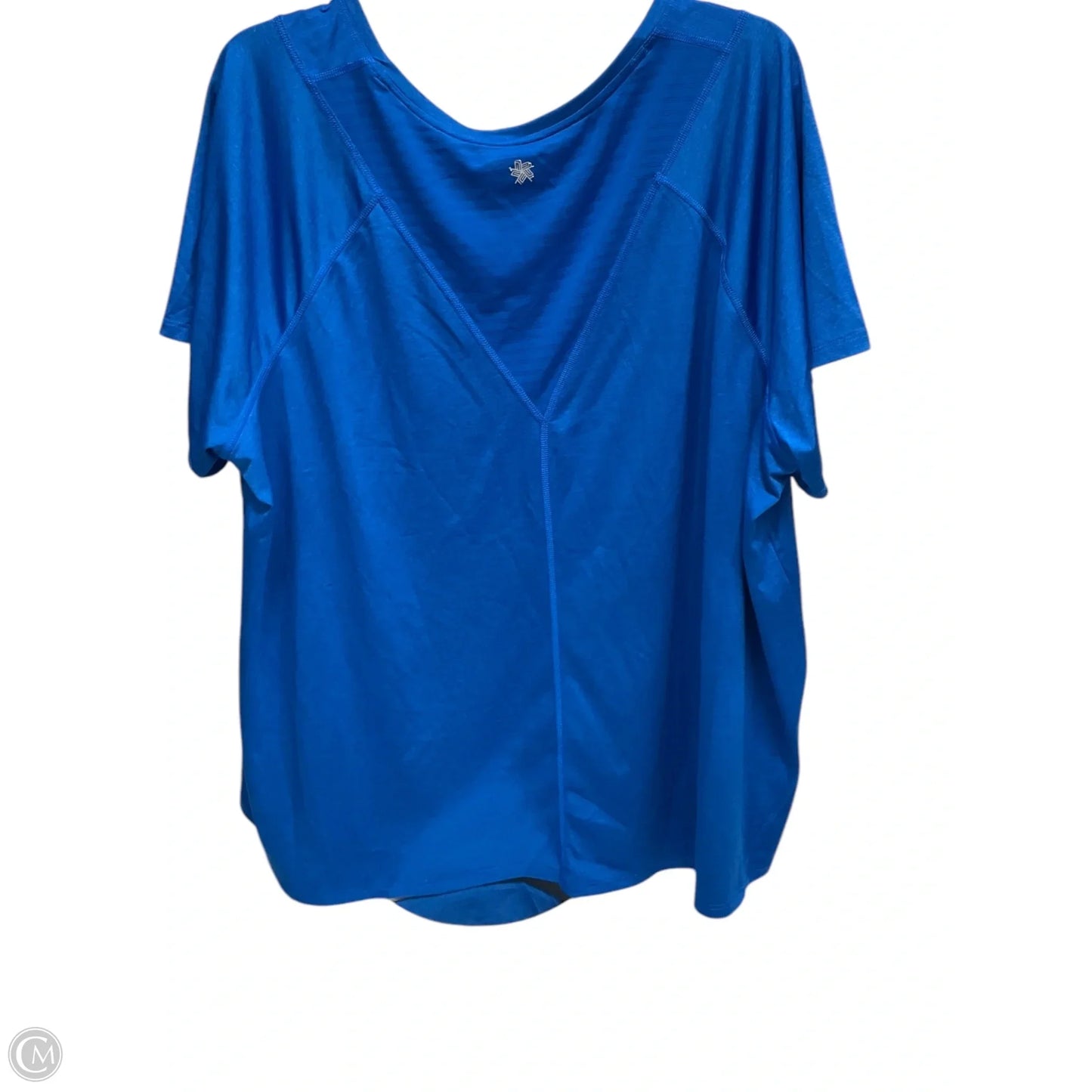 Athletic Top Short Sleeve By Tek Gear In Blue, Size: 3x