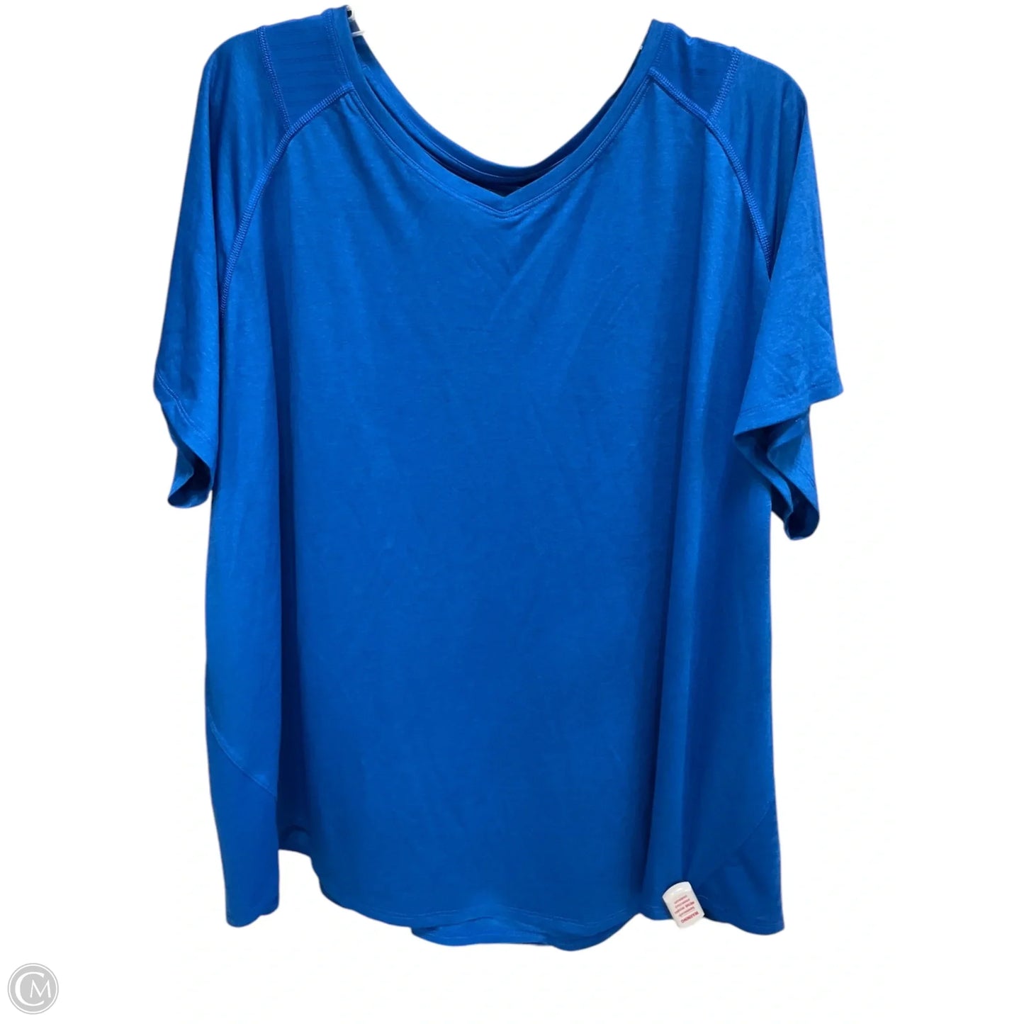 Athletic Top Short Sleeve By Tek Gear In Blue, Size: 3x