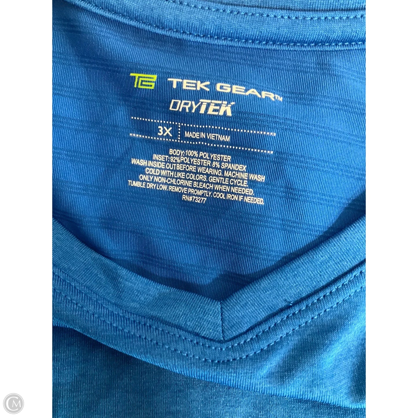 Athletic Top Short Sleeve By Tek Gear In Blue, Size: 3x