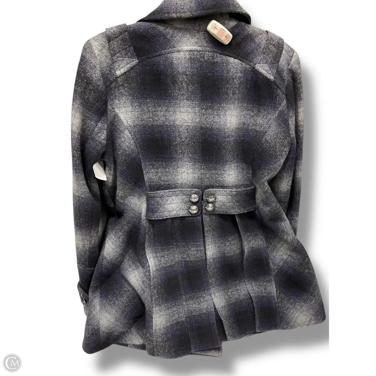 Coat Peacoat By Apt 9 In Grey & Purple, Size: L