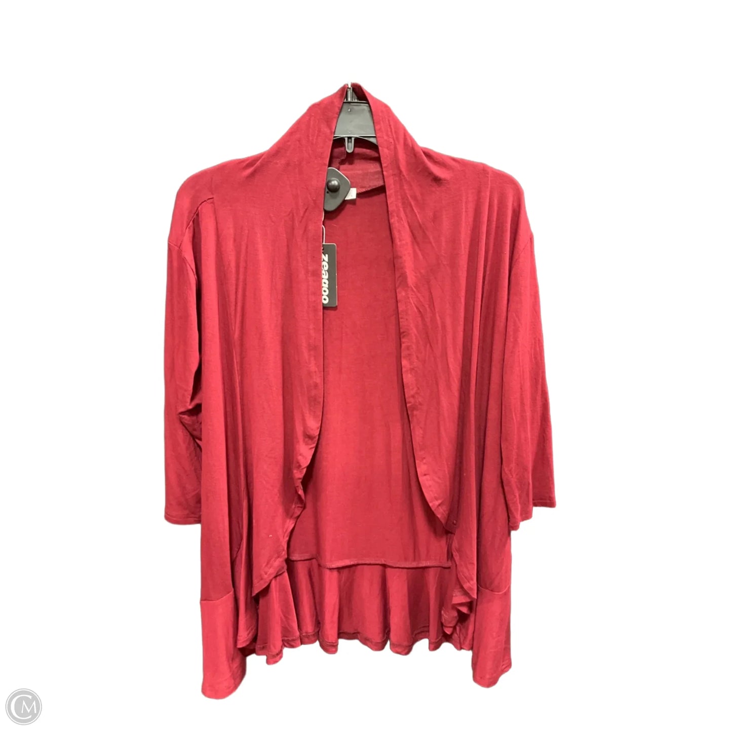 Cardigan By Cme In Maroon, Size: L