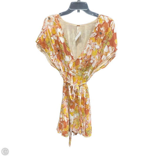 Dress Casual Short By Free People In Brown & Yellow, Size: S