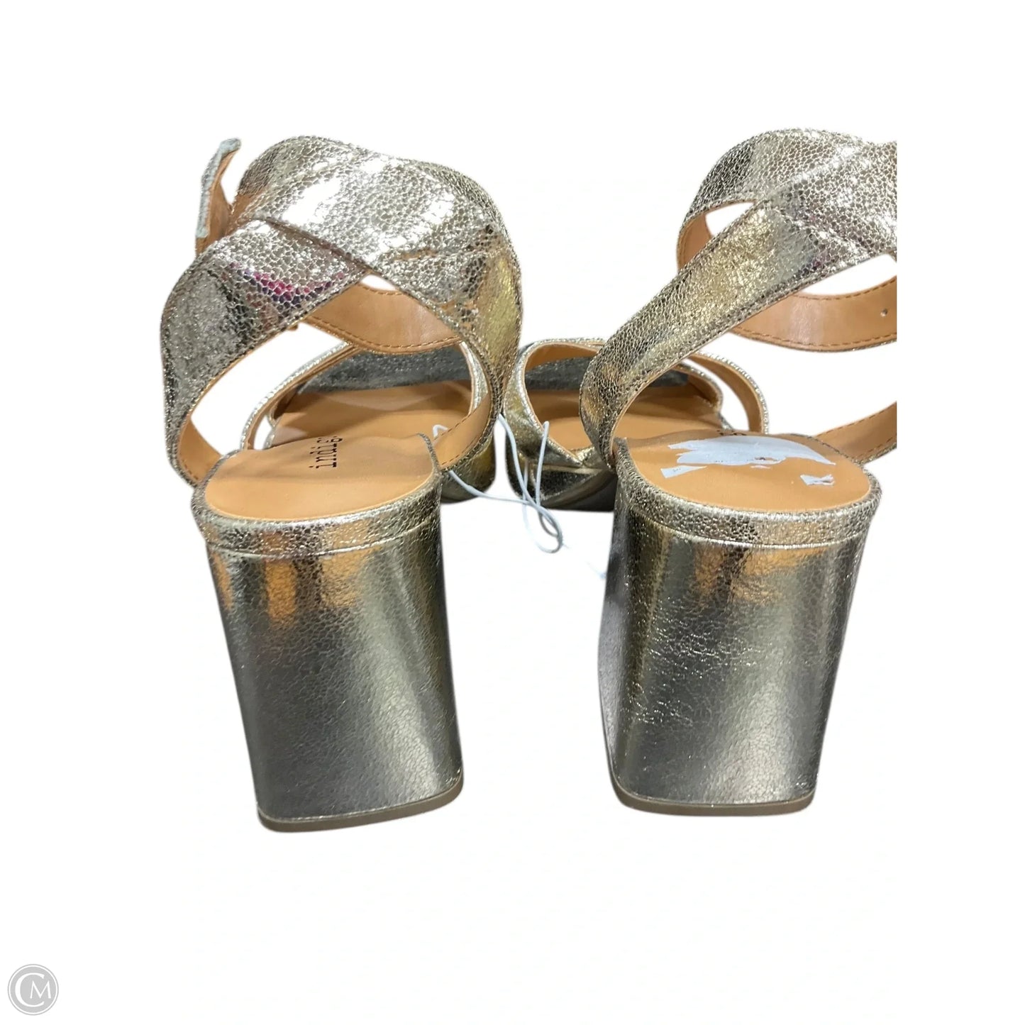 Shoes Heels Block By Indigo Rd In Gold, Size: 7