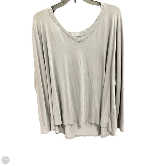 Top Long Sleeve Basic By Terra & Sky In Grey, Size: 4x