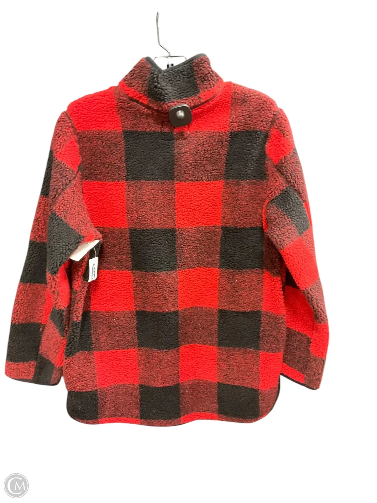 Jacket Fleece By Old Navy In Black & Red, Size: Xs