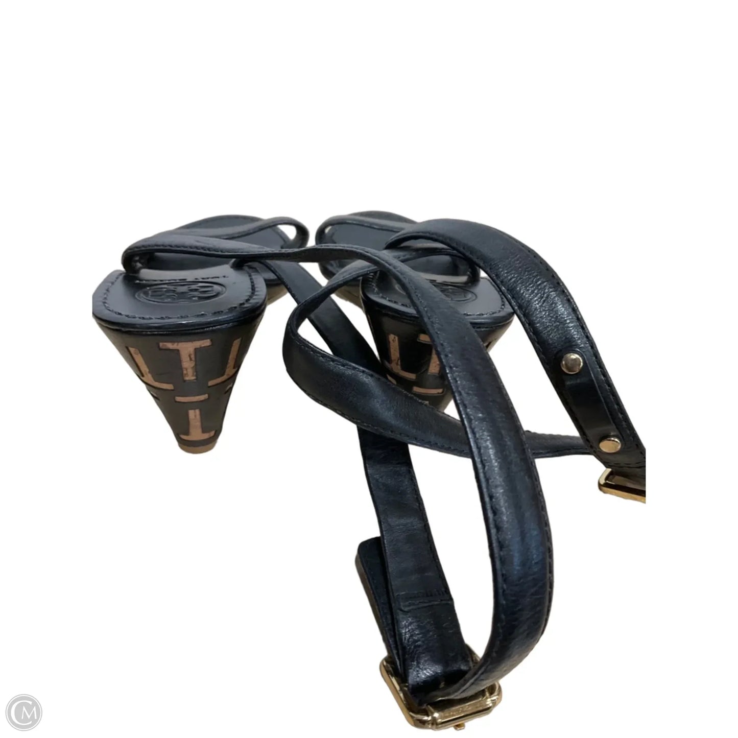 Sandals Heels Platform By Tory Burch In Black, Size: 9.5
