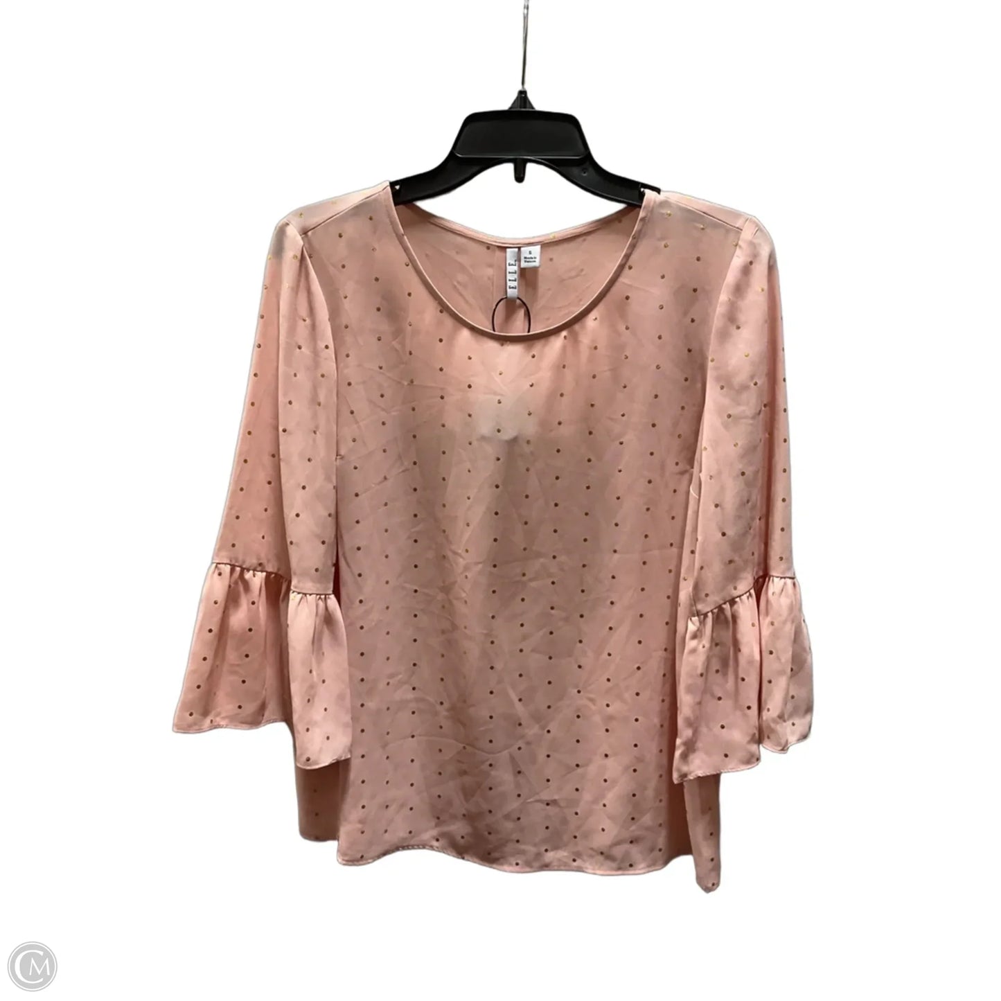 Top 3/4 Sleeve By Elle In Pink, Size: S