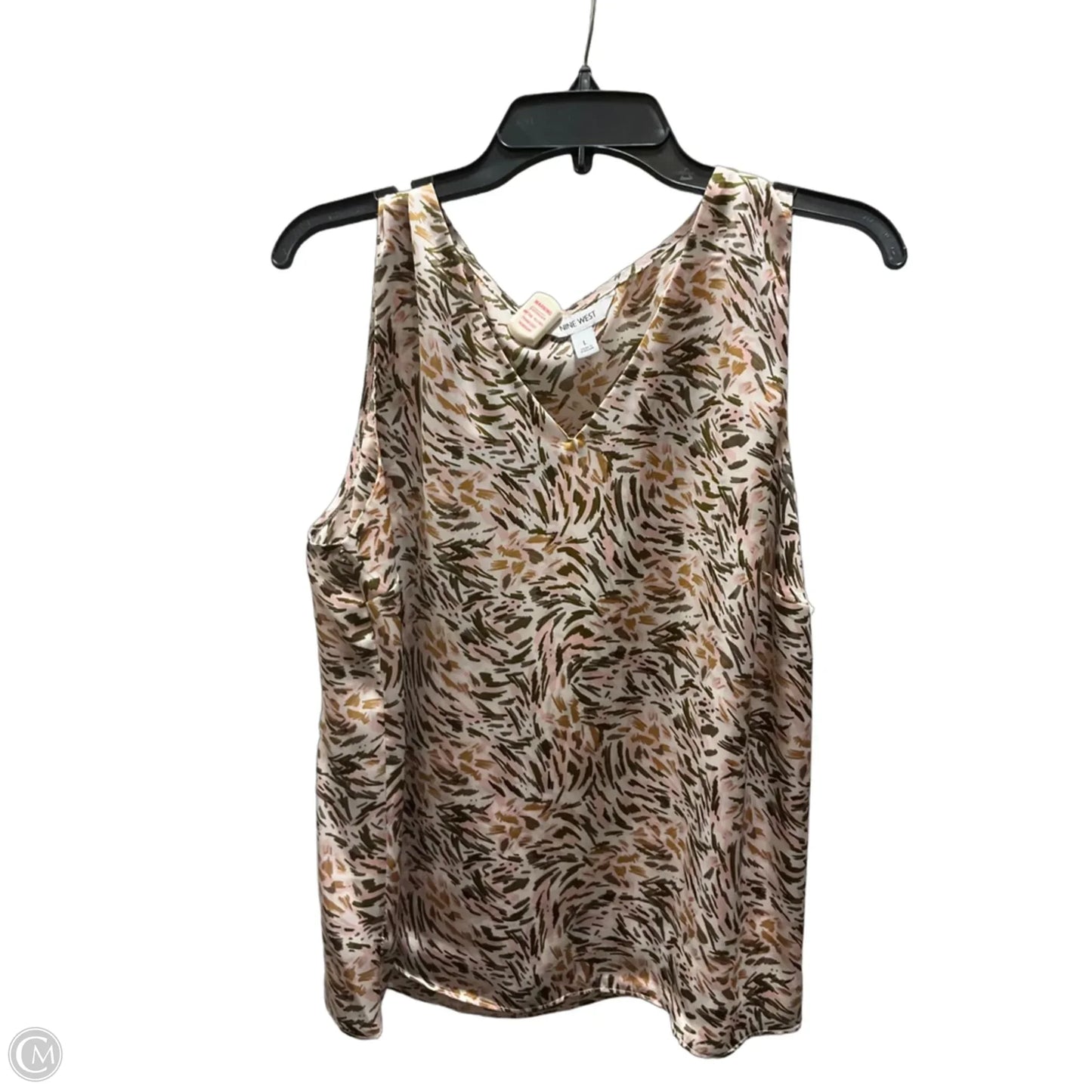 Top Sleeveless By Nine West In Pink, Size: L