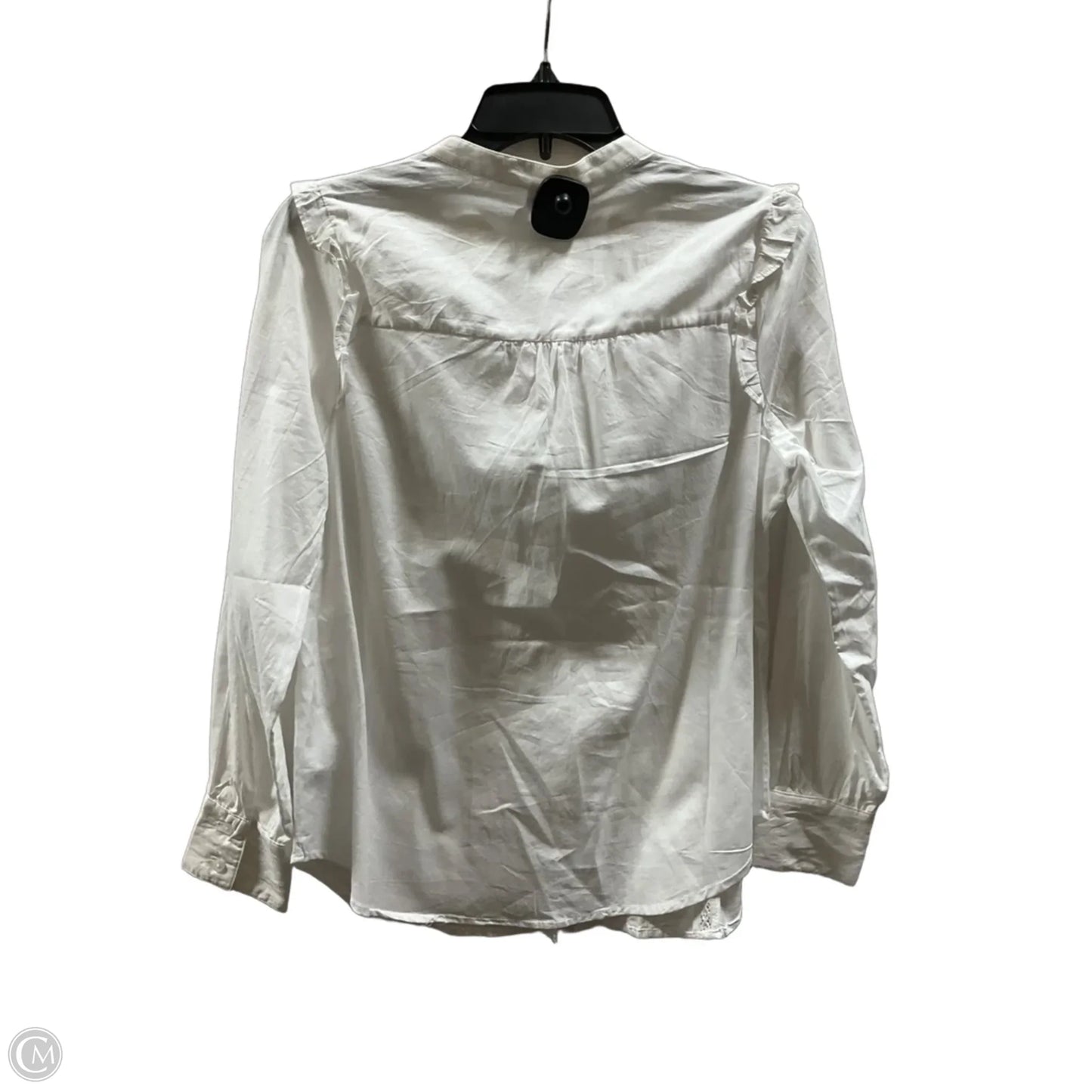 Blouse Long Sleeve By Old Navy In White, Size: M