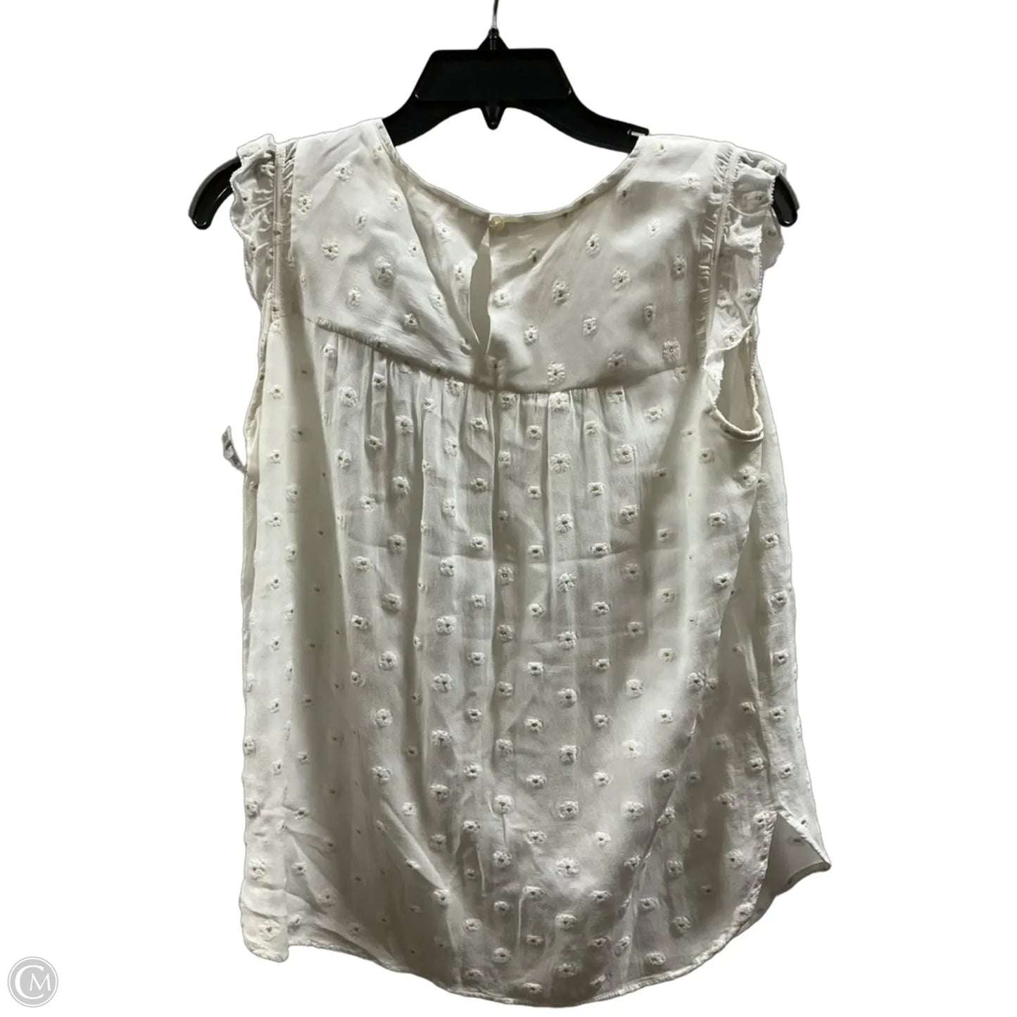 Top Sleeveless By Loft In White, Size: M