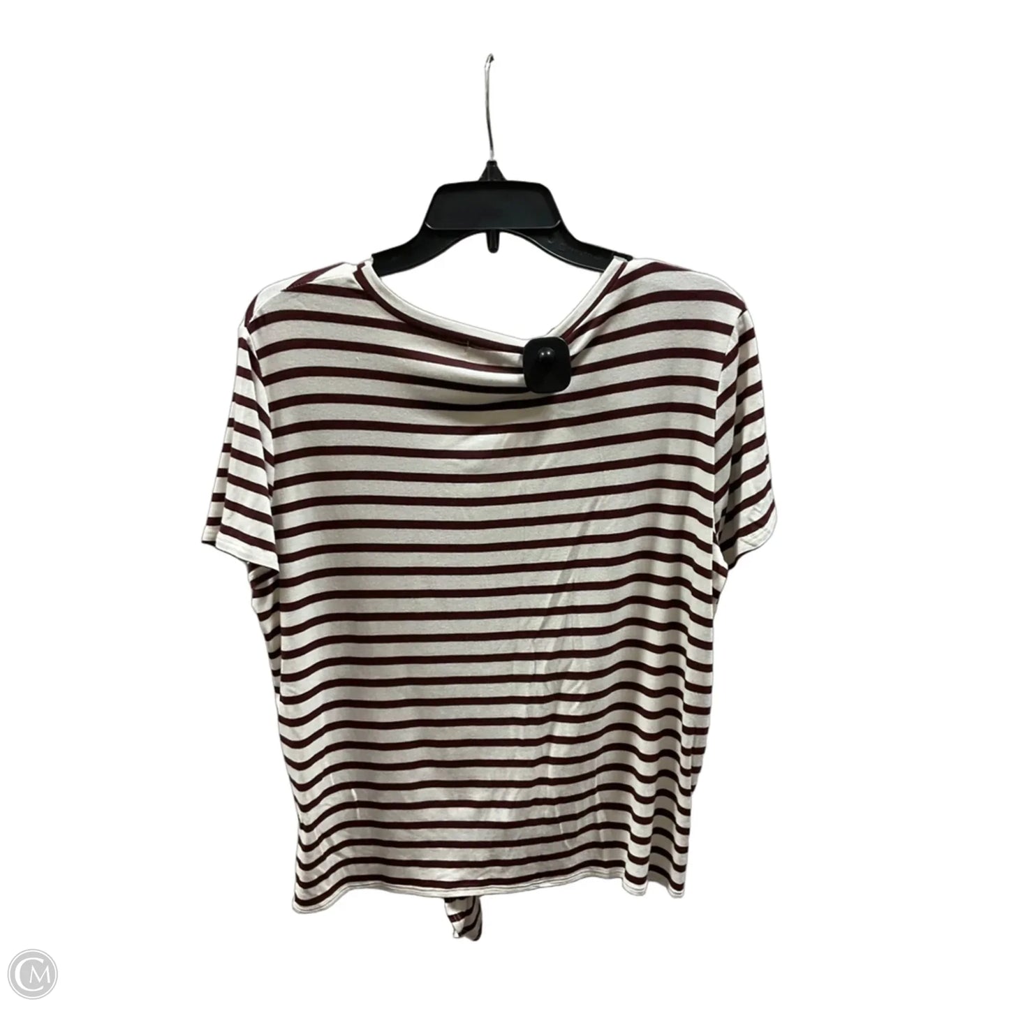 Top Short Sleeve By Green Envelope In Striped Pattern, Size: M