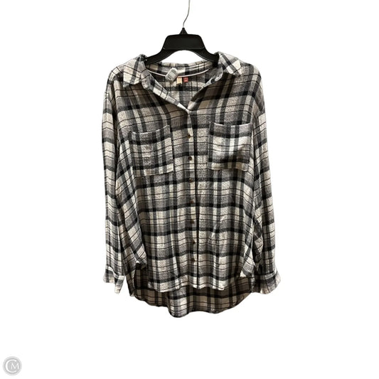 Blouse Long Sleeve By Pilcro In Black & White, Size: M