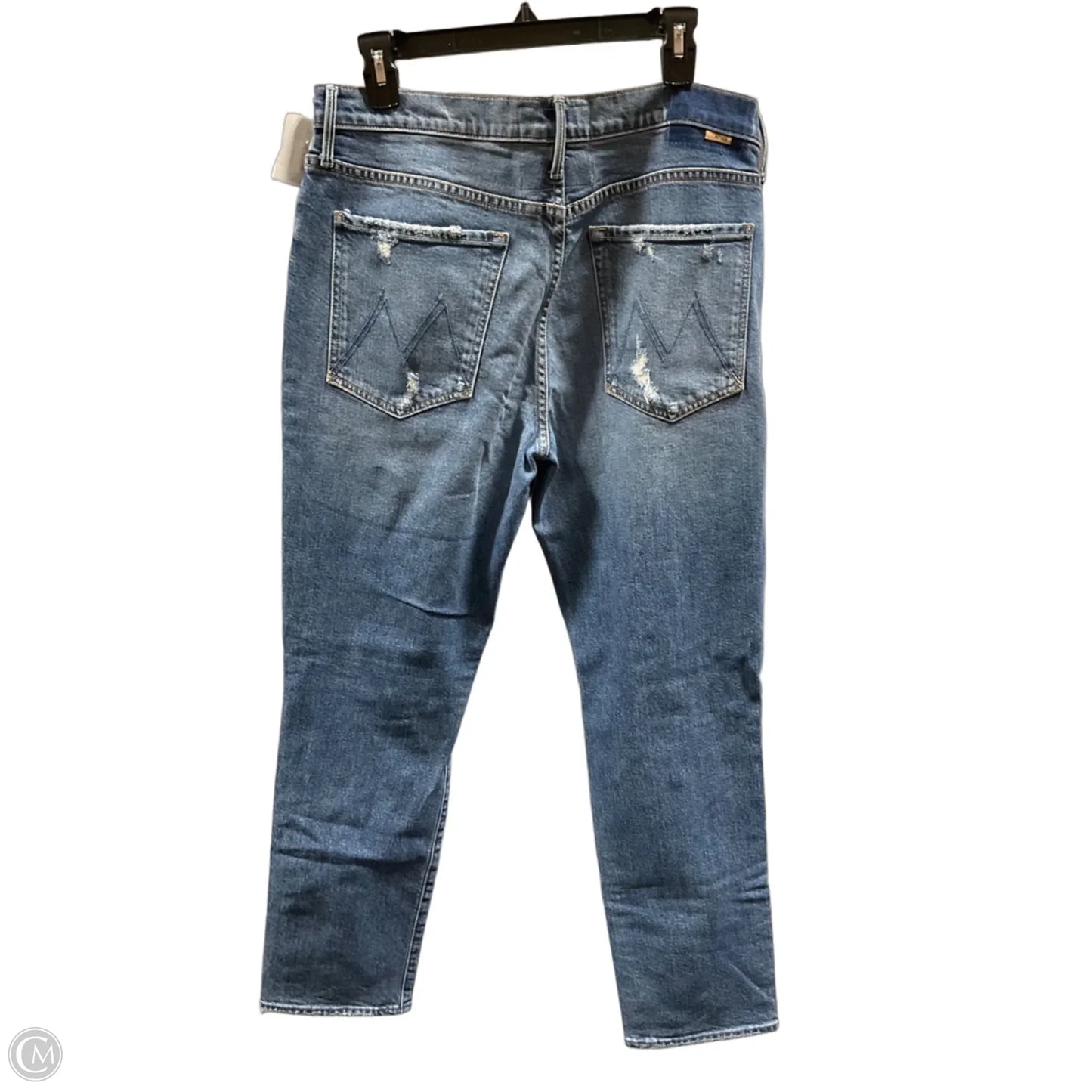 Jeans Straight By Mother In Blue Denim, Size: 8