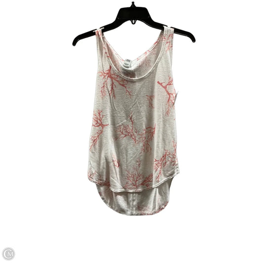 Top Sleeveless By Old Navy In Pink & White, Size: S