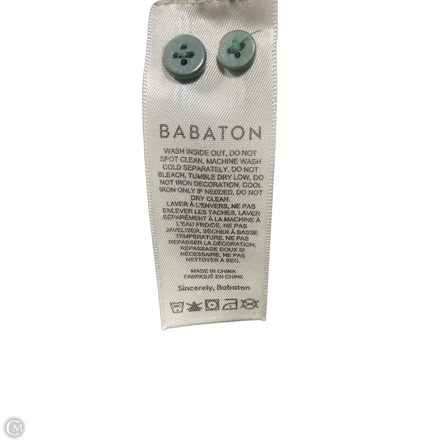 Blouse Long Sleeve By Babaton In Green, Size: Xl