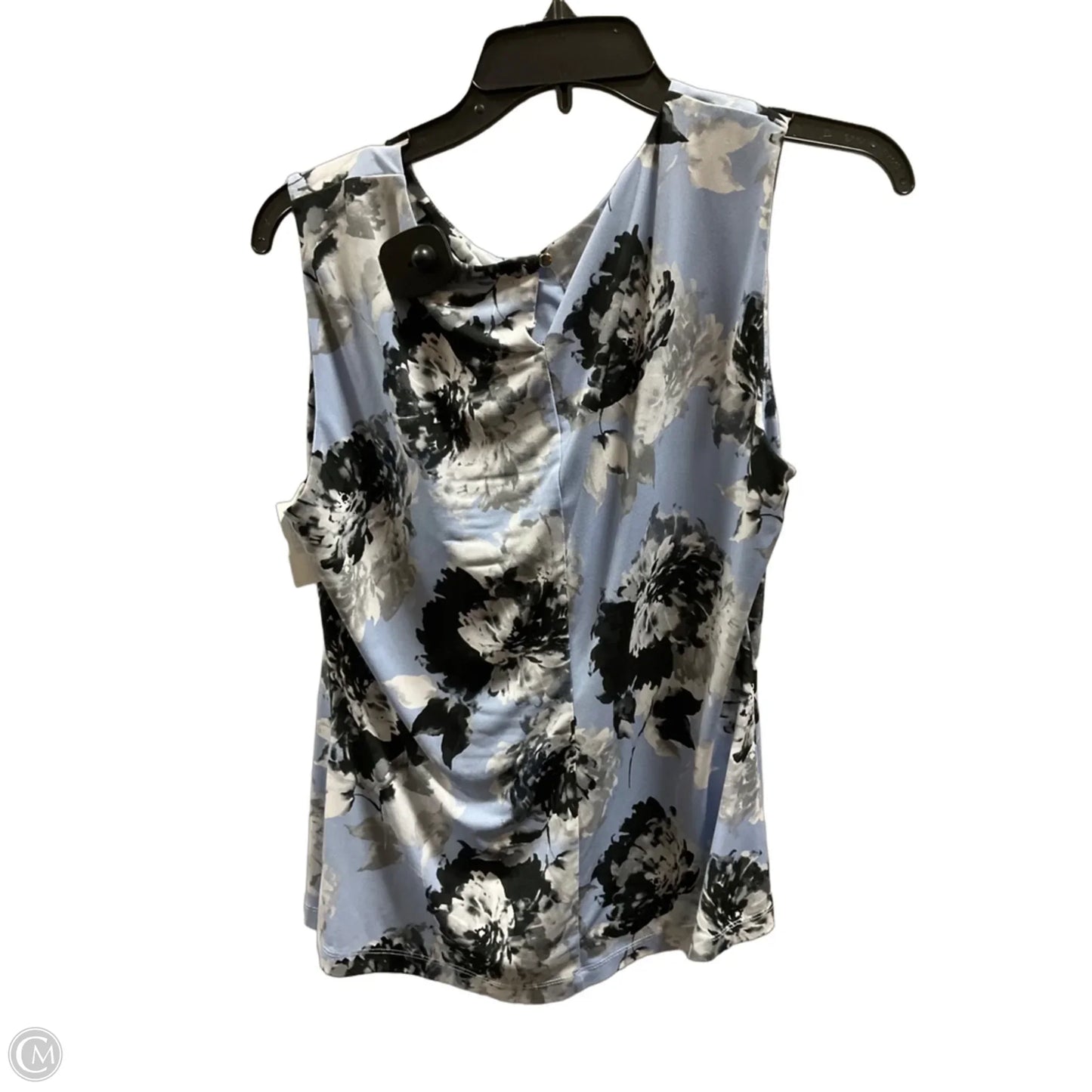 Top Sleeveless By Calvin Klein In Floral Print, Size: L
