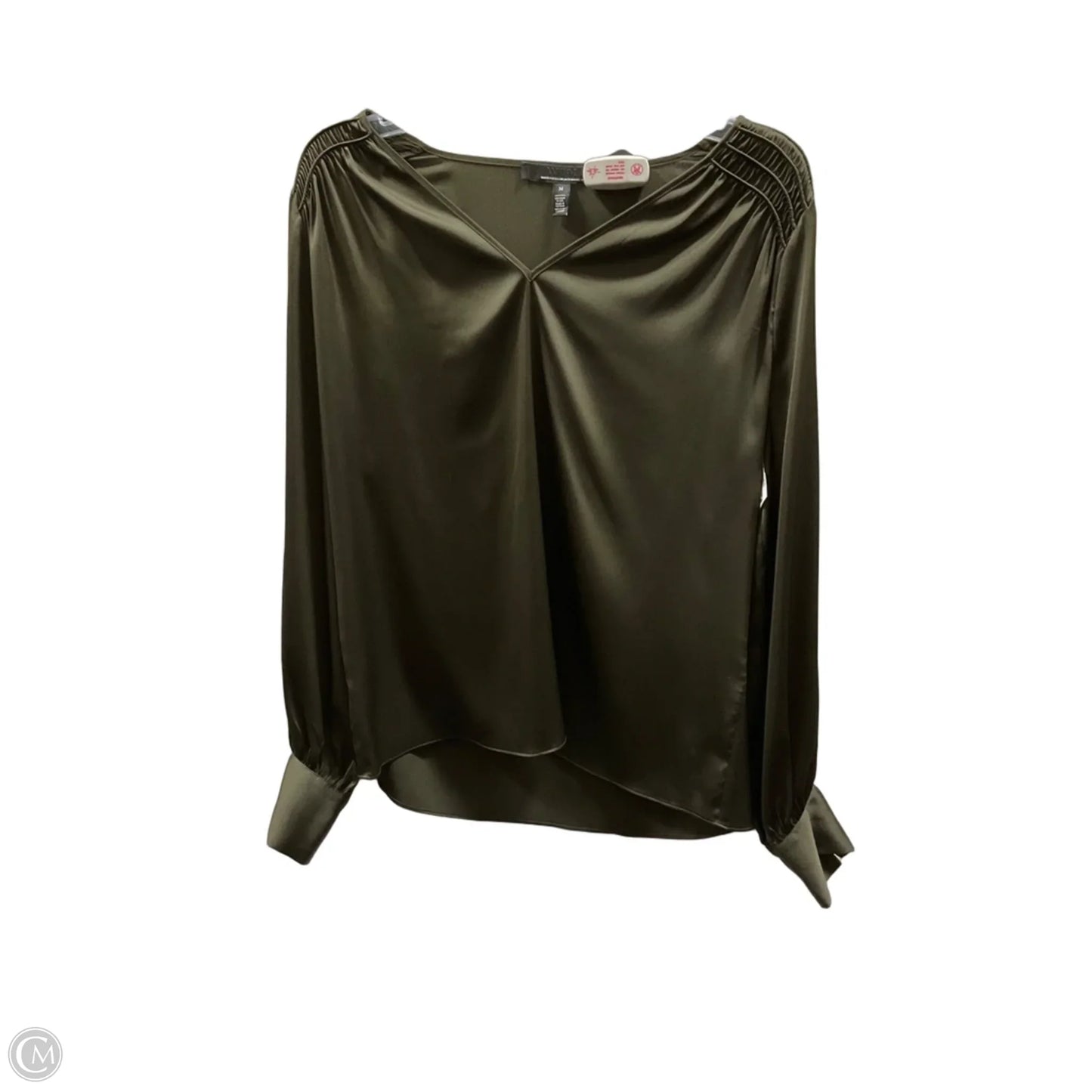 Top Long Sleeve By White House Black Market In Green, Size: M