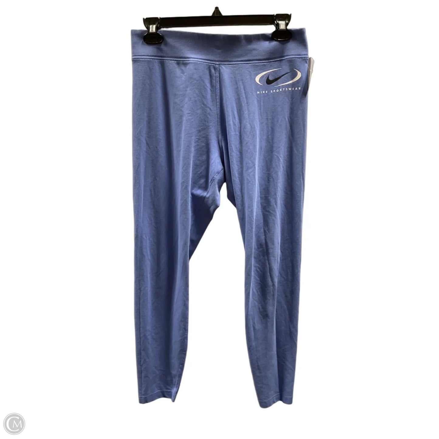 Athletic Leggings By Nike In Blue, Size: L